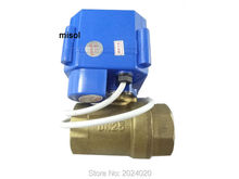 motorized ball valve 12V, DN25 (BSP 1' reduce port), with manual switch, 2 way, electrical valve, brass 2024 - buy cheap