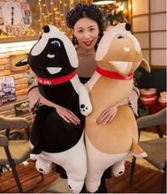 Enorme 130 cm adorável cão propenso abraça o Shiba Inu para baixo algodão macio boneca de brinquedo de pelúcia travesseiro presente de Natal b2900 2024 - compre barato