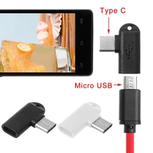 1Pc 90 Degree Type C Male To Micro USB Female Data Sync Charge Converter Adapter 2024 - buy cheap