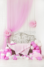 Fondo de fotografía de cumpleaños para niños, fotomatón rosas de telón de fondo con globos, utillaje de foto personalizado, 5 pies x 7 pies, D-2526 2024 - compra barato