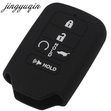 Силиконовый чехол jingyuqin с 5 кнопками для автомобильного ключа без ключа, чехол для Honda Civic Accord Pilot 2015 2016 2017 2024 - купить недорого