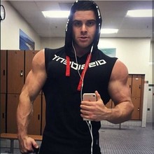 Muscleguys Brand Gyms Clothing Fitness Men Tank Top hooded Mens Bodybuilding Stringer Tanktop workout Singlet Sleeveless Shirt 2024 - buy cheap