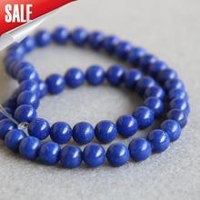 8mm Fashion New Dark Blue Chalcedony Beads Round DIY Beads Accessory Parts Stone 15inch Women Jewelry Making Design Wholesale 2024 - buy cheap