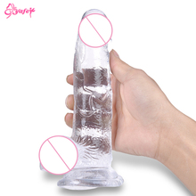 Soft Jelly Dildo Realistic Bullet Vibrator Anal Penis Artificial Big Penis Suction Cup Toys for Adult Erotic Sex Toys for Woman 2024 - buy cheap