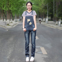 2020 primavera nova versão coreana modis denim macacão feminino solto grande tamanho calças de uma peça suspender 2024 - compre barato