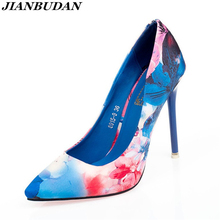 JIANBUDAN High heel women's Business office shoes High quality pu leather sexy female pumps Shallow Pointed Toe women's shoes 2024 - buy cheap