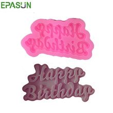 3d silicone sabão molde feliz aniversário carta diy sabão fazendo bolo ferramentas de decoração chocolate sabão moule savon molde 2024 - compre barato