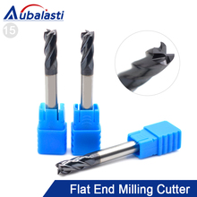 Aubalasti HRC45 4 Flutes Solid Carbide End Mill Milling Cutter CNC Router Bits Tools CNC Milling Cutter Bits for Metal Cutting 2024 - buy cheap