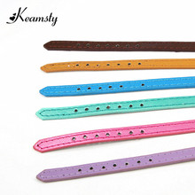 Keamsty 2017 New Design Spring Color 36cm Leather Bracelet for Floating Lockets 10pcs/lot 2024 - buy cheap