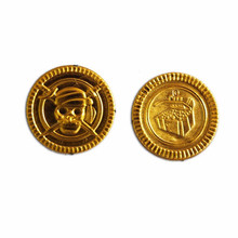 Natal 50 & 100 peças moedas de ouro de plástico, tesouro capitão pirata, decorações de festa de aniversário para crianças, moedas de brinquedo pirata 7zhh204 2024 - compre barato