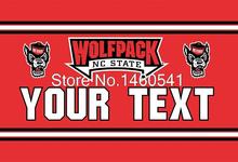 North Carolina State Wolfpack YOUR TEXT Flag 3ft X 5ft Polyester NCAA Banner Flying Size No.4 90*150cm Custom Flag 2024 - buy cheap