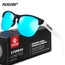 Мужские солнцезащитные очки KDEAM Happy TR90, поляризационные солнцезащитные очки с антибликовым покрытием, уличные очки с коробкой 2024 - купить недорого