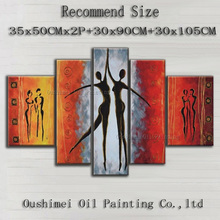 Professional Artist Handmade High Quality Modern Abstract Dancer Oil Painting On Canvas Couple Dancing For Wall Decoration 2024 - buy cheap
