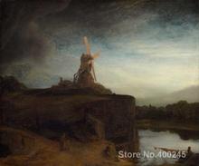 Art Gift The Mill Rembrandt van Rijn Painting on Canvas High quality Hand painted 2024 - buy cheap