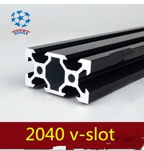 2040 perfil de extrusão de alumínio, padrão europeu, slot 2040 v, branco ou preto, comprimento 600mm, bancada de trabalho de perfil de alumínio, 1 peça 2024 - compre barato
