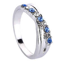Женское кольцо с крестиком, светло-синее Винтажное кольцо с белым и черным золотом, подарок на день рождения, 2019 2024 - купить недорого