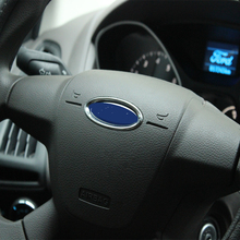 Foal Burning ABS Хромированная наклейка на рулевое колесо для украшения кольца для Ford Focus 2 3 4 Fiesta Mondeo Ecosport Kuga ession 2024 - купить недорого