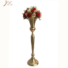 10 PCS 98 cm/39 "Flor Vasos Peça Central da Tabela Do Casamento Chumbo Estrada Pilar Carrinho do Metal do Ouro Partido do Evento decoração Titulares Flor 2024 - compre barato