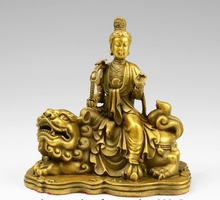 Estatua del Tibet de latón, estatua de perro, León, manjuri kwan-yin Guanyin Bodhisattva Fu Foo, 10 2024 - compra barato