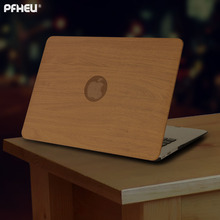 PFHEU PU Wood Grain Laptop Cases for apple MacBook Air 11 13 for macbook Pro Retina 12 13.3 15 inch with Touch Bar Latest Versio 2024 - buy cheap