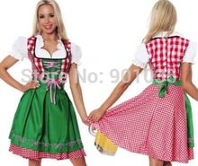 FREE SHIPPING HB-1014 oktoberfest beer girl costume pinup costume fancy dress 2024 - buy cheap