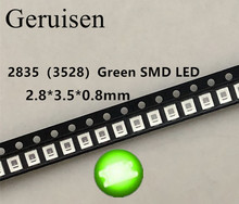 Chip de diodo emisor de luz de alto brillo, LED SMD 100 verde 2835 W, 0,2 unids/lote, 520-525NM 2024 - compra barato
