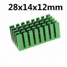 Lote de 2 piezas de disipador de calor verde de aluminio 28x14x12mm para enrutador de Chip con memoria de vídeo 2024 - compra barato