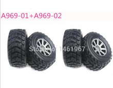 Wltoys A969-01 de pneu da e A969-02 de direito de pneu de carro do pneu / para Wltoys A969 K929 1/18 RC peça do carro 2024 - compre barato