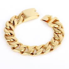18MM Europe and the United States new creative personality bracelet jewelry fashion fine gold bracelet men's jewelry 2024 - buy cheap