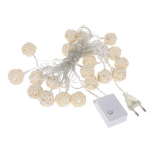 20 Rattan Ball LED String Light Warm White Fairy Holiday Light for Party Decoration Lights Garland AI88 2024 - buy cheap