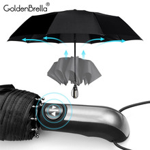 Guarda-chuva para homens e mulheres, guarda-chuva totalmente automático resistente ao vento, 3 dobras, presente, guarda-sol compacto, grande, viagem, carro de negócios, 10k 2024 - compre barato