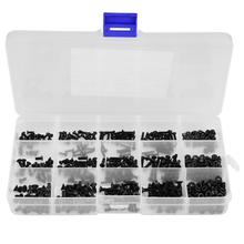 480Pcs/set Black Carbon Steel Screws Hex Countersunk Screw Nut Assortment Kit M2 M2.5 M3 stainless steel screws parafuso 2024 - buy cheap