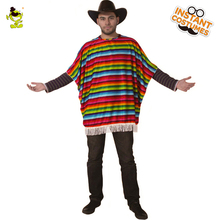 Радужный костюм в полоску, мексиканские костюмы, одежда для косплея для мужчин, одежда для косплея для вечеринки 2024 - купить недорого