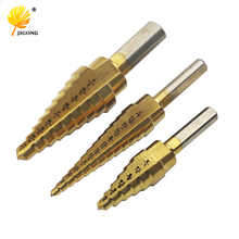 3pcs/set Titanium Coated Step Drill Bits for Metal Set Quick-change 1/4 inch Shank Woodworking Power Tools 2024 - buy cheap