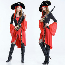 New Hot Sale Adult Female Cruel Seas Captain Buccaneer Pirate Cosplay Costume Women's Sexy Halloween Fancy Dress Clothing 2024 - buy cheap
