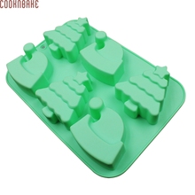 COOKNBAKE DIY  Baking Tools Soap Mold  Christmas Tree And Hat DIY Cake Mold Silicone Chocolate Mold CDSM-679 2024 - buy cheap