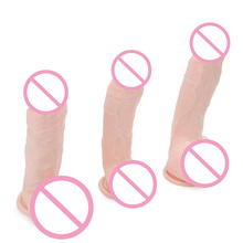 Premium Caucasian Dildo Realistic Silicone Big Dildo Veined with Suction Cup Penis Artificial Sex Products Sex Toys for Woman 2024 - buy cheap