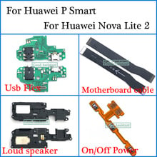 Для Huawei P Smart FIG-LX1 FIG-L21/Для Huawei Nova Lite с 2 портами (стандарт Flex кабель материнской платы громкий динамик включения/выключения и гибкий кабель 2024 - купить недорого