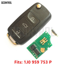 QCONTROL 433MHz Car Remote Key DIY for SKODA Octavia/Superb/Fabia 1J0959753P/5FA009259-55 HLO 1J0 959 753 P 2024 - buy cheap