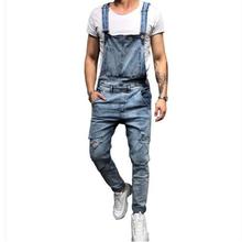 MORUANCLE Fashion Men's Ripped Jeans Jumpsuits Hi Street Distressed Denim Bib Overalls For Man Suspender Pants Size S-XXXL 2024 - buy cheap