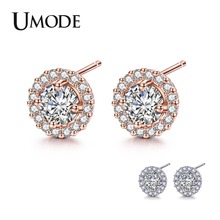 UMODE Korean Small Stud Earrings for Women Cubic Zirconia CZ Earings Crystal Fashion Jewelry Accessories Free Shiping UE0534 2024 - buy cheap