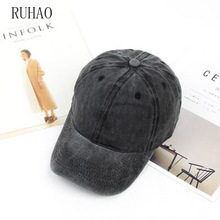 RUHAO-gorra de béisbol de algodón para hombre y mujer, gorro ajustable con Cierre trasero, Unisex 2024 - compra barato