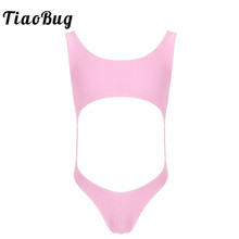 Tiaobug lingerie masculina de uma peça sem mangas corte elástico liso collant sexy para homens biquíni justo roupa íntima 2024 - compre barato