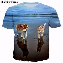 PLstar Cosmos brand women/men t shirt 3D printing Husky dog 3d t shirt short sleeve casual tshirt animal tees tops size S-5XL 2024 - buy cheap