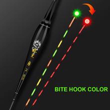 Flotadores de pesca luminosos, luz LED que cambia de Color, recordatorio automático, accesorios de pesca nocturna 2024 - compra barato