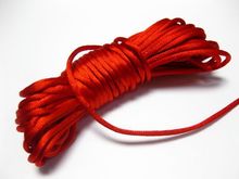 50M Red Chinese Knot Cord Necklace Knot RATTAIL Thread Synthetic Silk craft decorative rope acessories bead roll hand tablet DIY 2024 - buy cheap