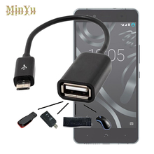 Микро USB 2,0 хост OTG кабель адаптер для BQ Aquaris U Lite X5 Plus E5S E5 E4.5 E6 M4.5 M5 M5.5 A4.5 A5 M10 USB OTG конвертер 2024 - купить недорого