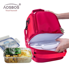 Aosbos водонепроницаемые нейлоновые сумки для обеда многофункциональная Изолированная Термосумка для пикника Сумка-тоут Портативная сумка-холодильник коробка bolsa termica 2024 - купить недорого