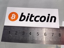 4000pcs/lot 8x3cm bitcoin stickers Self-adhesive cryptocurrency label, Item No.FS20 2024 - купить недорого
