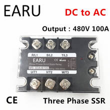 TSR-100DA SSR-100DA трехфазное твердотельное реле постоянного тока 5-32 В Входное управление AC 90 ~ 480 В выходная нагрузка 100А 3 фазы SSR Power DA48100 2024 - купить недорого